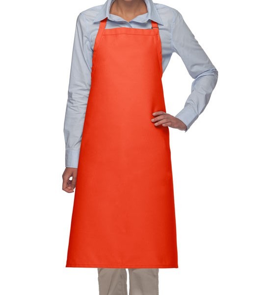 Adult Orange Full Length Bib Aprons